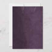 Plum String Lights Hochzeitseinladung Einladung (Rückseite)