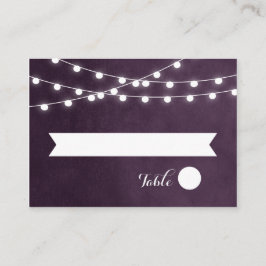 Plum String Lights Hochzeitskarten Platzkarte