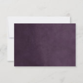 Plum String Lights Wedding RSVP Card Karte (Rückseite)
