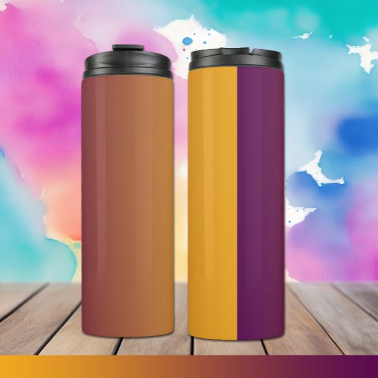 Plum Sunset Elegant Plum Orange Gradient Tumbler Thermosbecher