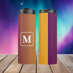 Plum Sunset - Monogramm Gradient Thermosbecher