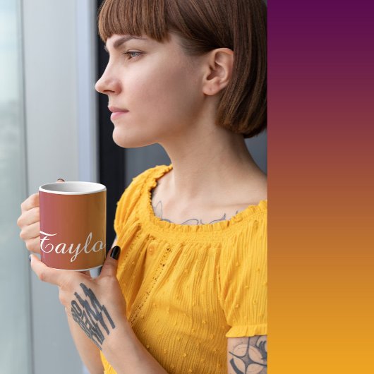 Plum Sunset - Tasse für den individuellen Namen