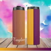 Plum Sunset - Temperaturwechselnder Name Thermosbecher