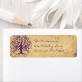 Plum Swirl Tree auf Parchment-Rücksendeadresse (Insitu)