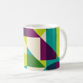 Plum Teal Geometric Abstract Kaffeetasse (VorderseiteRechts)