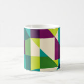 Plum Teal Geometric Abstract Kaffeetasse (Mittel)