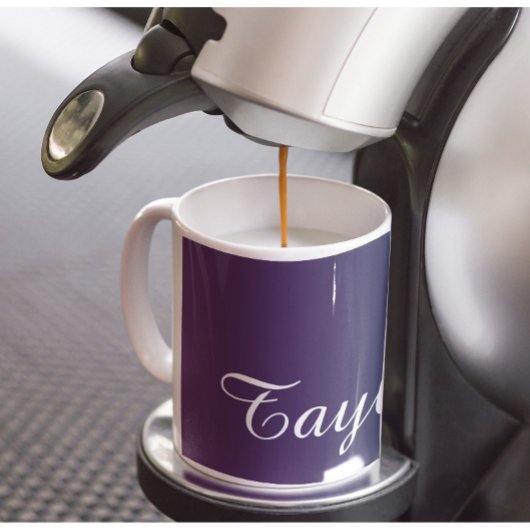 Plum Tranquility - Anpassbare Name Coffee Tasse