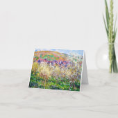 Plum Trees in Blossom at Vetheuil Claude Monet Karte (Rückseite)