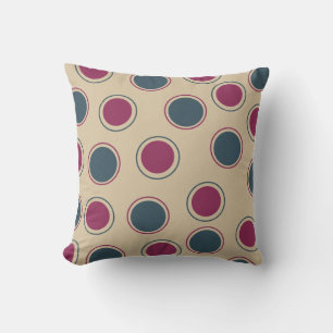 Plum und Aquamarine Kreise American MOJO Pillow Kissen