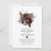 Plum und Burnt Orange Halloween Probe Dinner Einladung (Vorderseite)