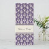 Plum und Creme Elopement Announcards Ankündigung (Stehend Vorderseite)