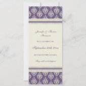 Plum und Creme Elopement Announcards Ankündigung (Rückseite)