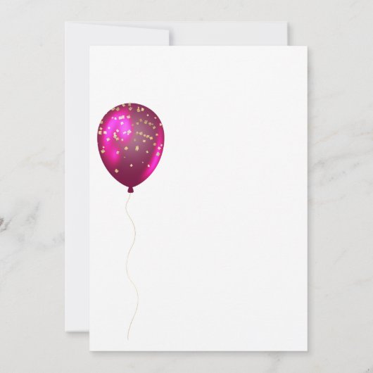 Plum und Gold Baby oder Brautparty per Post Einladung (Rückseite)