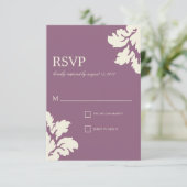 PLUM UND LIMONER DAMASK | HOCHZEIT RSVP KARTE (Stehend Vorderseite)