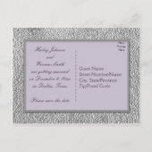 Plum und Pewter Floral Save the Date Postkarte (Rückseite)