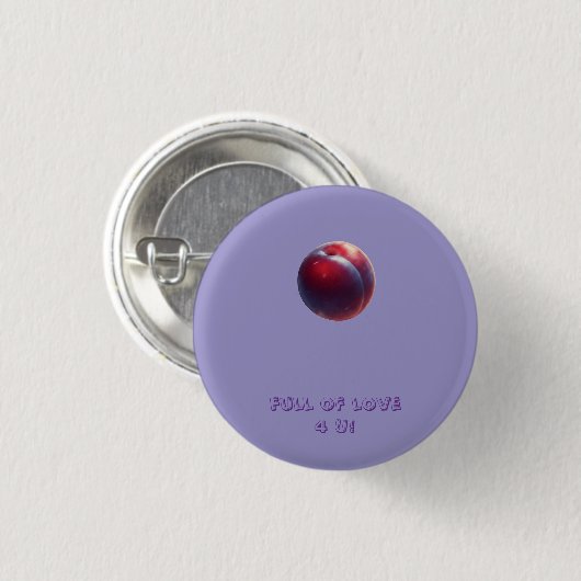 Plum Valentines Button (Vorne & Hinten)