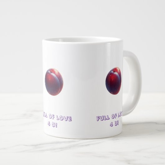Plum Valentines Jumbo-Tasse (Vorderseite Rechts)