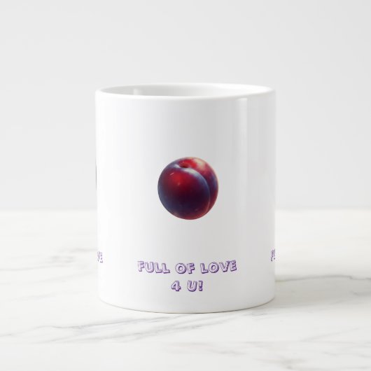Plum Valentines Jumbo-Tasse (Vorderseite)