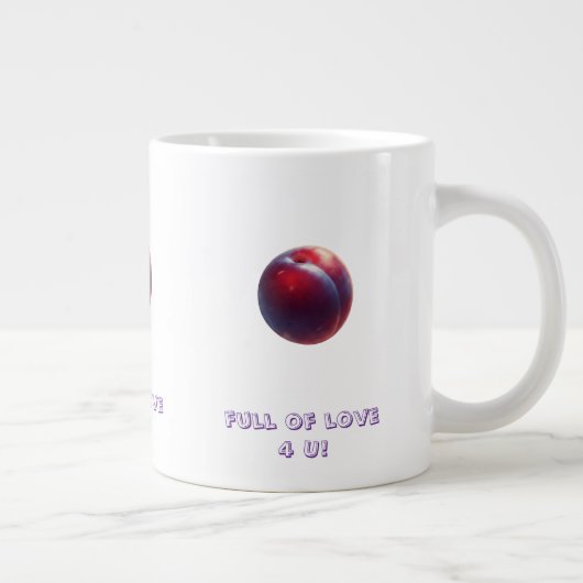 Plum Valentines Jumbo-Tasse (Rechts)