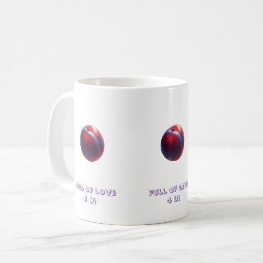 Plum Valentines Kaffeetasse (Vorderseite Links)