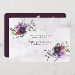 Plum Violet Chic Peony werden Sie meine Bridesmaid Einladung