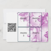 Plum Wedding Save the Date Vier Foto & QR Code (Rückseite)
