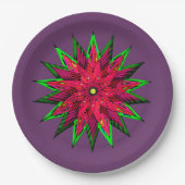 Plum Wonderful Poinsettia WOW Pappteller (Vorderseite)