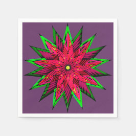 Plum Wonderful Poinsettia WOW Serviette