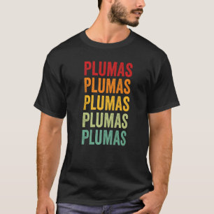 Plumas Landkreis California Rainbow Text T-Shirt