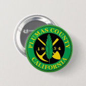 Plumas Landkreis Siegel Button (Vorne & Hinten)