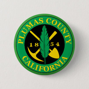 Plumas Landkreis Siegel Button