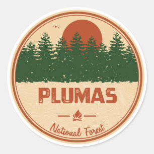 Plumas National Forest Runder Aufkleber