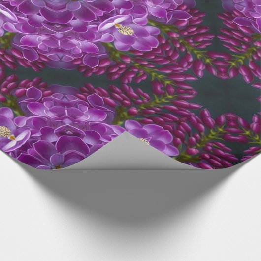 Plumb Petal Romantischer Nachmittag Geschenkpapier (Ecke)