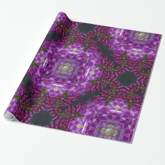 Plumb Petal Romantischer Nachmittag Geschenkpapier (Ungerollt)