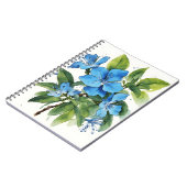 Plumbago Auriculata - Watercolor flowers Notizblock (Linke Seite)