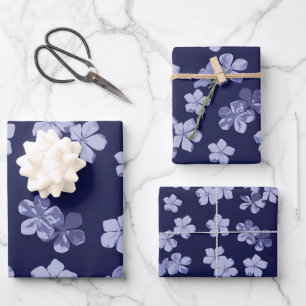 Plumbago Blüten Geschenkpapier Set
