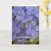 Plumbago Personalisiert 70. Hochzeitstag Karte (Gelbe Blume)
