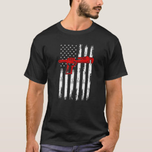 Plumber American Flag 4. Juli Patriotic Plumbing T-Shirt