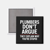 Plumber Art For Men Women Plumbing Pefitter Plumbe Magnet (Vorderseite/Rückseite)