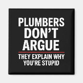Plumber Art For Men Women Plumbing Pefitter Plumbe Magnet (Vorne)