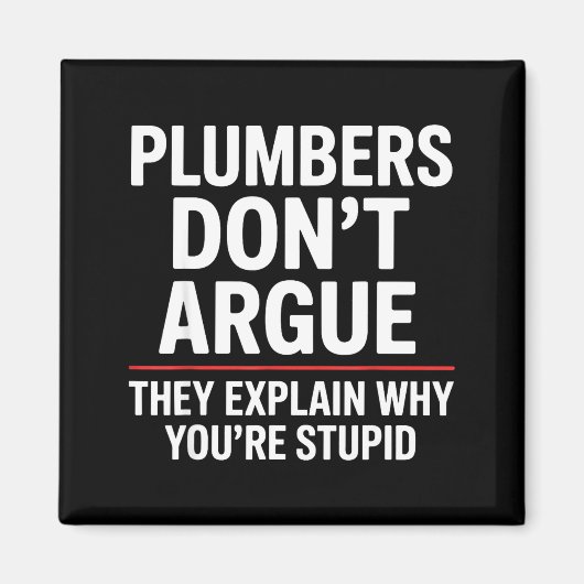Plumber Art For Men Women Plumbing Pefitter Plumbe Magnet (Vorne)