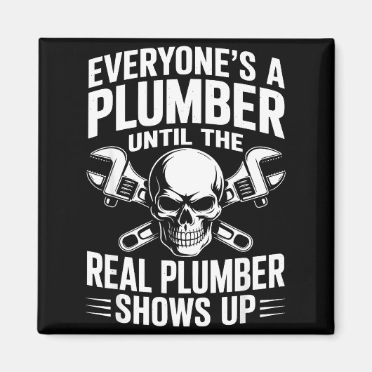 Plumber Art For Men Women Plumbing Pefitter Plumbe Magnet (Vorne)