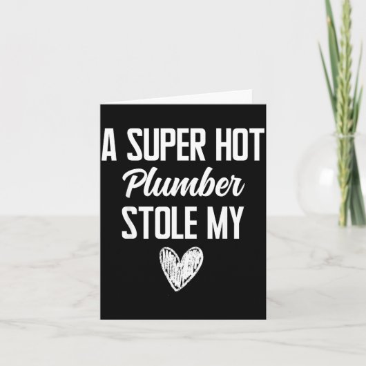 Plumber Boyfriend Girlfriend Stole My Heart Funny Karte (Vorderseite)