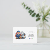 Plumber Business Card Template – Professional Edit Visitenkarte (Stehend Vorderseite)