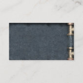 Plumber Business Card with Pipe DetaiI Visitenkarte (Rückseite)