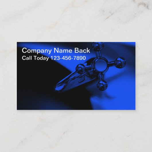 Plumber Business Cards Visitenkarte (Rückseite)