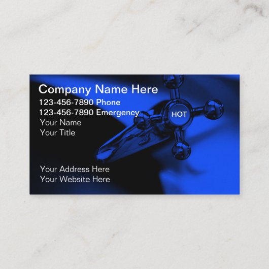 Plumber Business Cards Visitenkarte (Vorderseite)