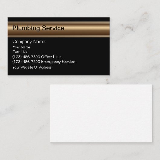 Plumber Business Cards Visitenkarte (Vorne/Hinten)