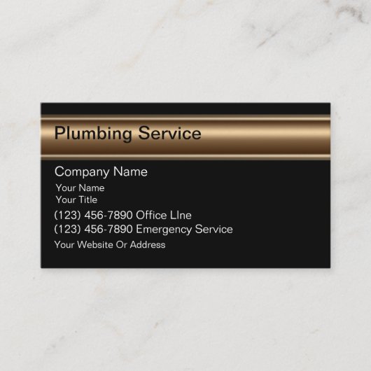 Plumber Business Cards Visitenkarte (Vorderseite)