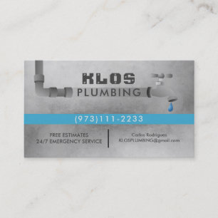 Plumber Business Cards Visitenkarte